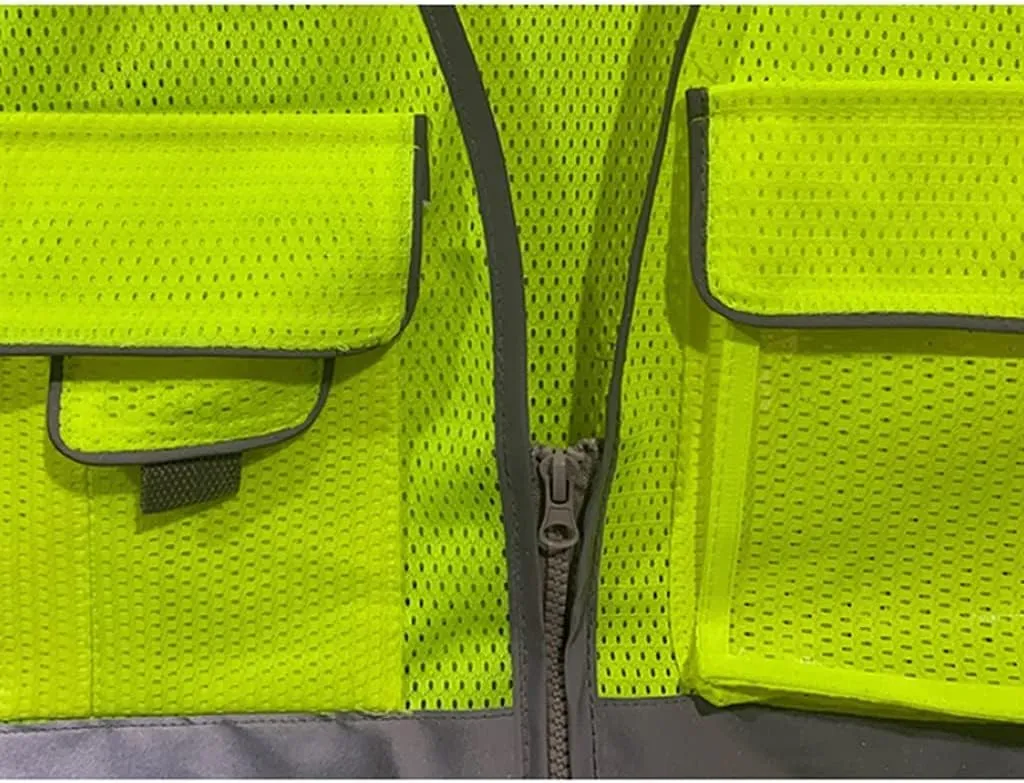 Hi Vis Vests, Reflective Safety Vest High Visibility Breathable Workwear Security Work Reflective Safety Vest