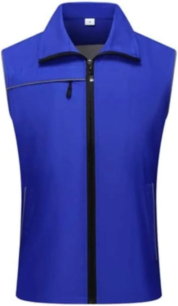 Hi Vis Vests, Volunteer Reflective Clothing, Safety Vest with Pockets and Zipper Activity Vest Reflective Safety Vest