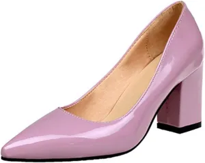 High Heels Black Women's High Heels Light Patent Leather Autumn Shoes Without Laces