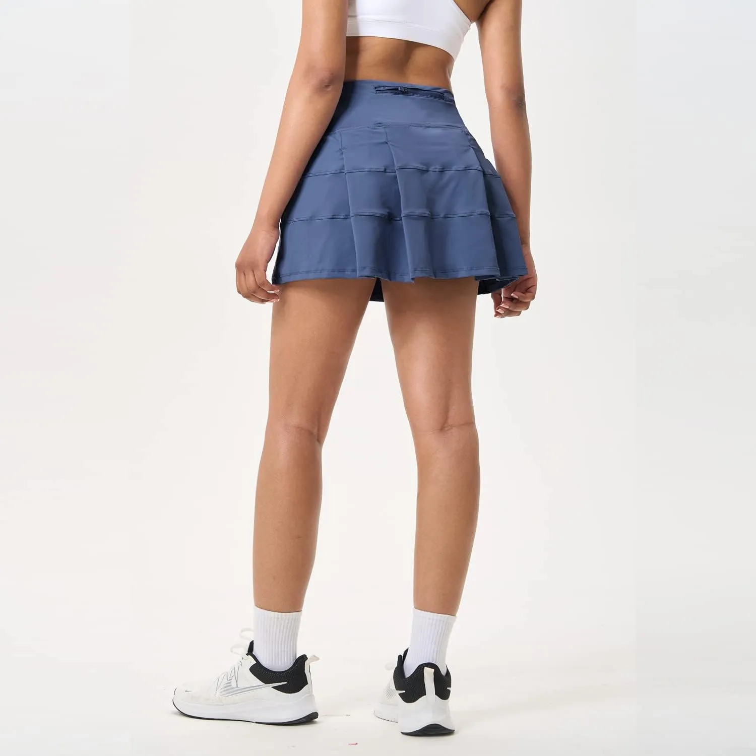 Husnainna High Waisted Pleated Tennis Skirt with Pockets Athletic Golf Skorts for Women Casual Workout Built-in Shorts