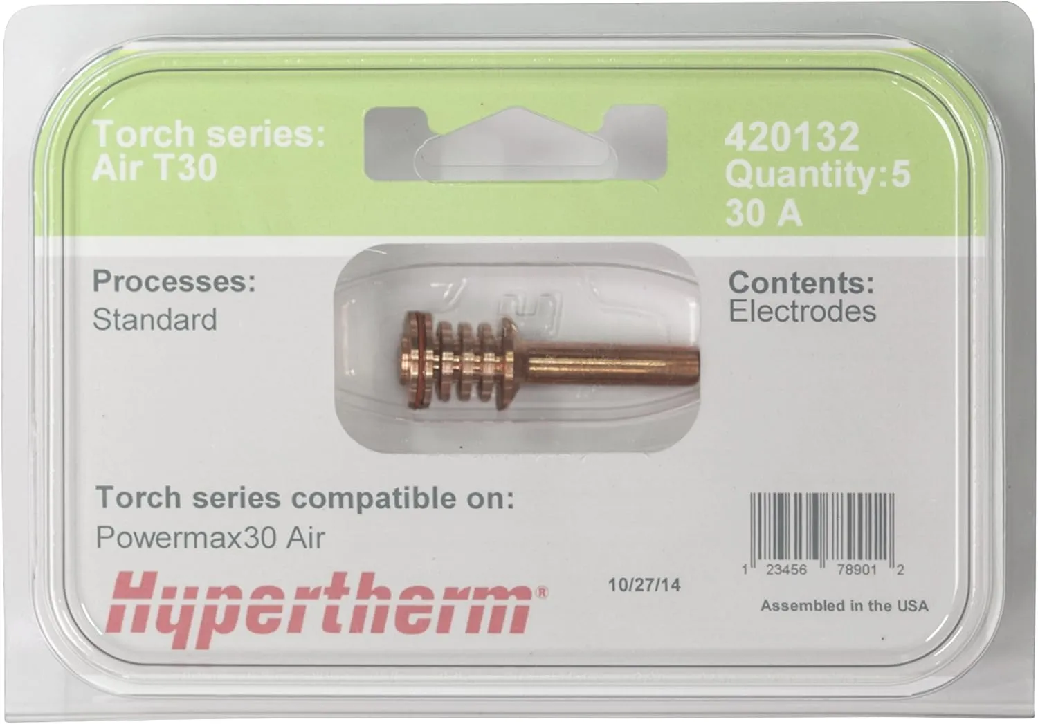 Hypertherm 420132 Electrode for Powermax30 AIR
