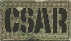 IR Combat Search and Rescue CSAR 2x3.5 SAR USAF Pararescue Touch Fastener Patch (Multicam)