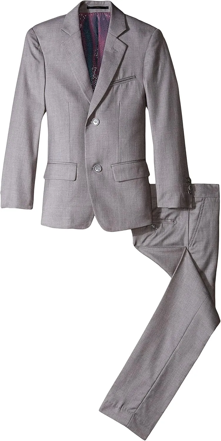 Isaac Mizrahi Big Boys' Slim Boys 2 Piece Cut Linen/Cotton Suit