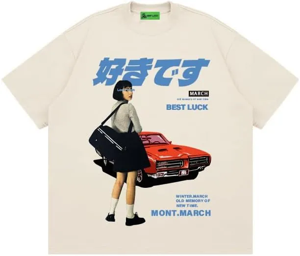 Japanese Streetwear Shirts Men Harajuku Shirt Casual Summer Tops Oversized Graphic Tees Unisex