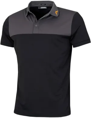 J.Lindeberg Men's Jeff Reg Fit Moisture Wicking Polo Shirt - Asphalt - M