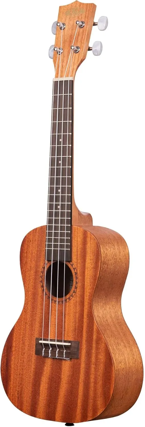 Kala KA-15C Satin Mahogany Concert Ukulele Bundle with Hard Case, Tuner, Strap, Strings, Austin Bazaar Instructional DVD, and Polishing Cloth