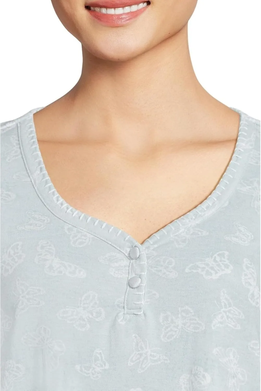 Karen Neuburger Women's Spring Dreams Henley Sleepshirt