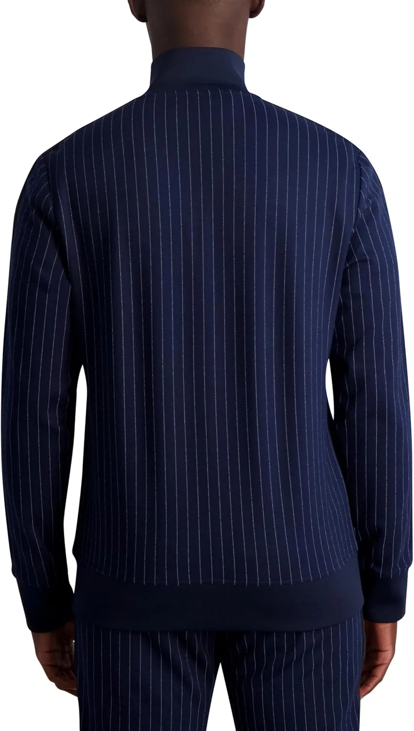 Karl Lagerfeld Paris Mens Plaid Track Jacket