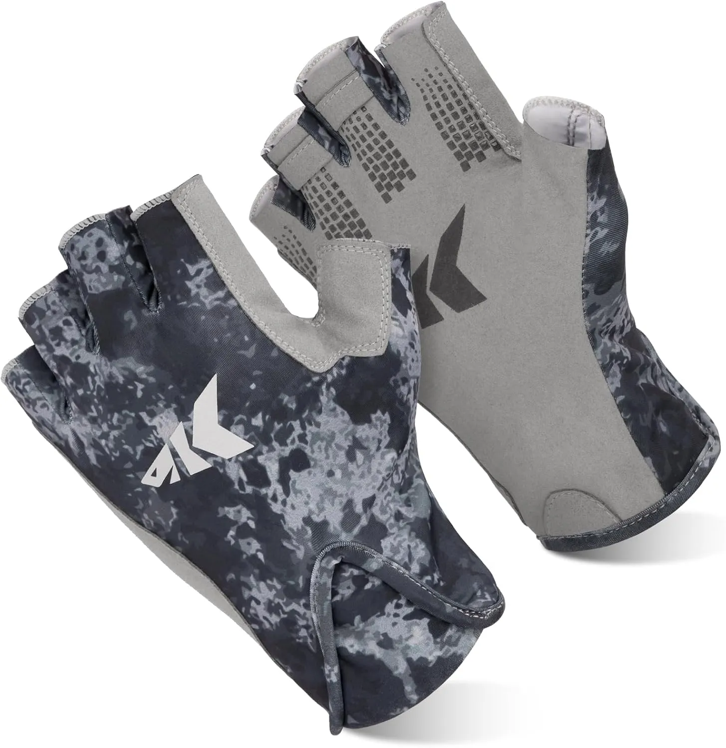KastKing Gill Raker II Gloves, UPF 50 FrostWeave Yarn Cooling Fabric, Non-Slip Grip, Quick-Dry, Short Cuff Comfort, Reflective Logo, Fishing, Hiking, Outdoors