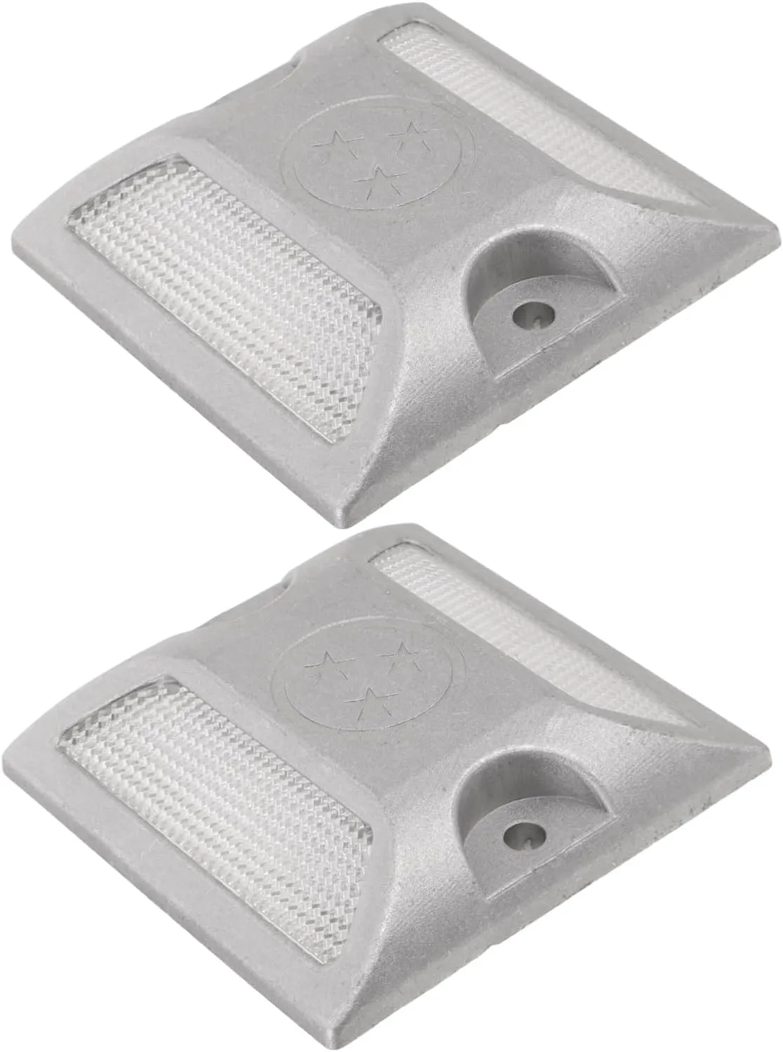 KESYOO Night Vision Cast Aluminum Road Markers 2pcs Reflective Pavement Reflectors for Outdoor Safety