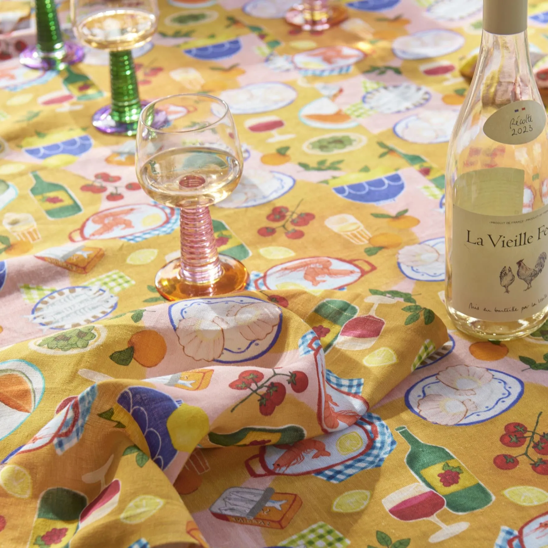 KIP & CO SUPPER LINEN TABLE CLOTH: ROUND