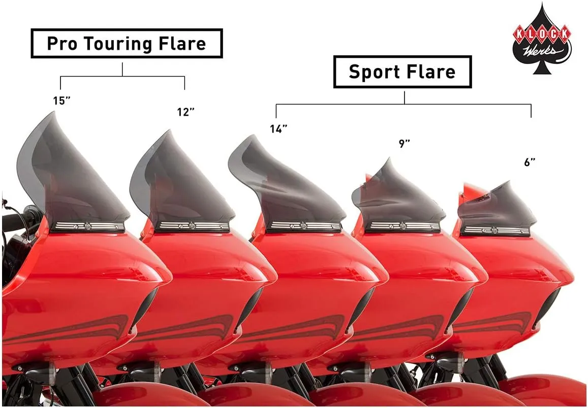 Klock Werks Sport Flare for 2015-2023 Road Glide (9" Dark Smoke)