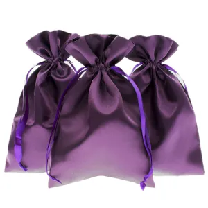 Knitial Brand Purple Satin Bags Set of 50