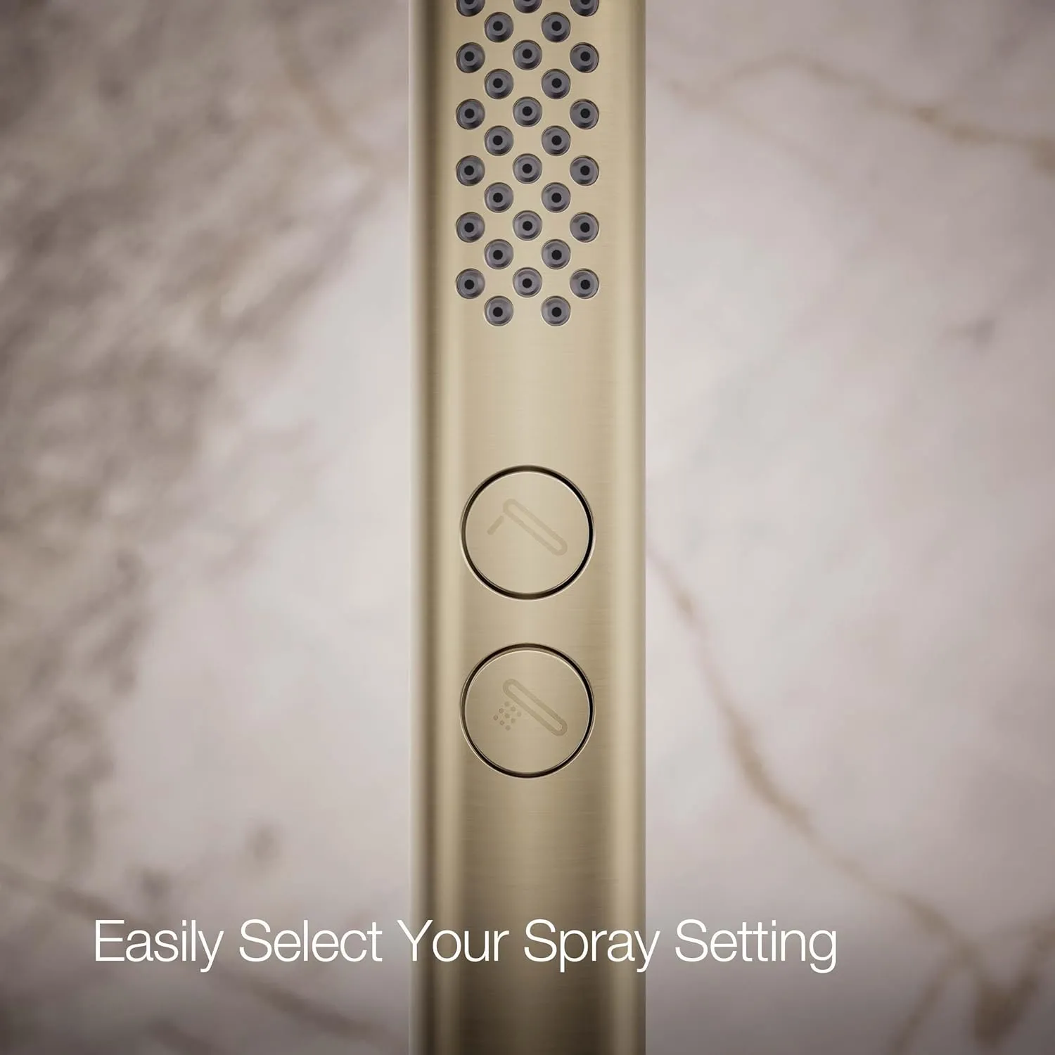 KOHLER 21335-RGD Shift   Round Two-Function Handshower, Handheld Showerhead with 2 Spray Settings, 2.5 GPM, Vibrant Brushed Bronze