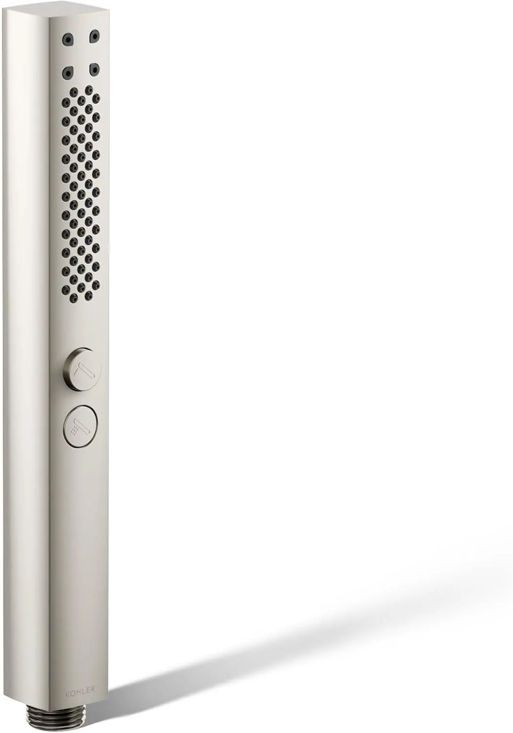 KOHLER 21336-SN Shift   Square Two-Function Handshower, Handheld Showerhead with 2 Spray Settings, 2.5 GPM, Vibrant Polished Nickel