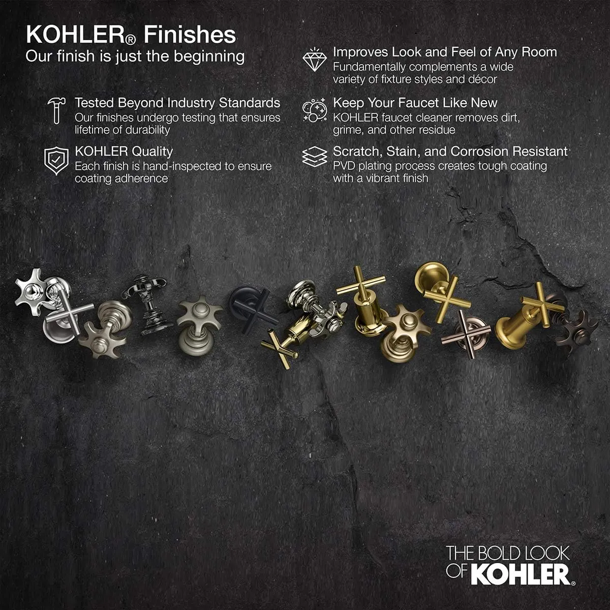 KOHLER 22166-2MB Purist Four-Function Handshower, Handheld Showerhead with 3 Spray Settings, 2.5 GPM, Vibrant Brushed Moderne Brass