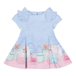 Lapin House Blue & Pink Bag Print Dress