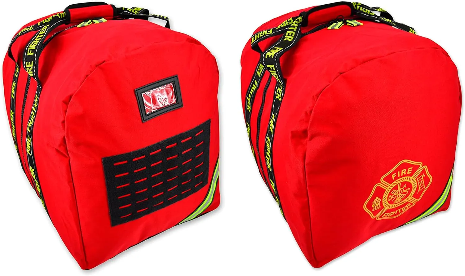 Lightning X Products Deluxe Fireman Firefighter Boot-Style Turnout Step In Bunker Gear Bag - Red