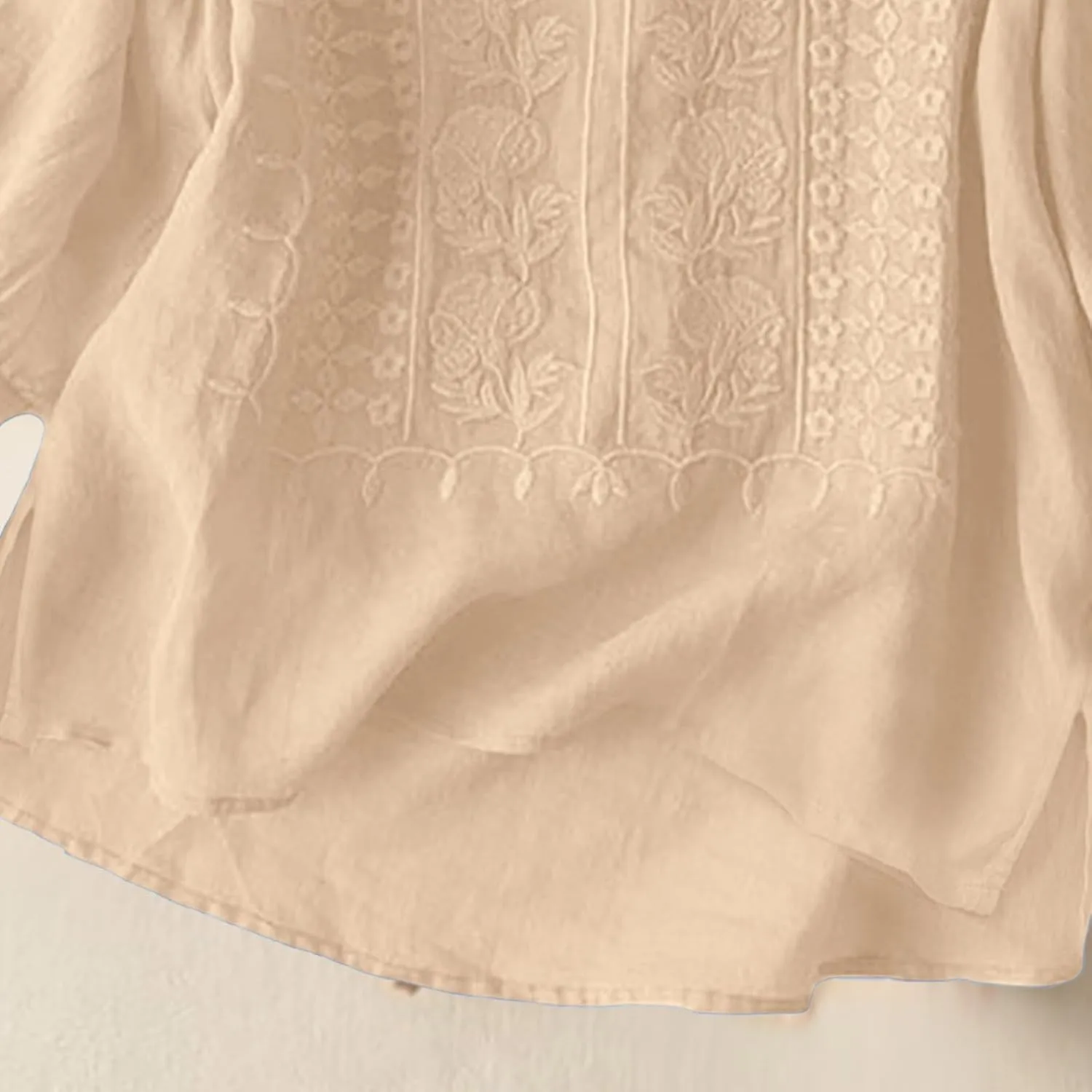 Linen Shirts for Women Shirts V Neck Roll Up Sleeve Blouses Tops White Cover Up Shirt Womens Casual V Neck 3/4
