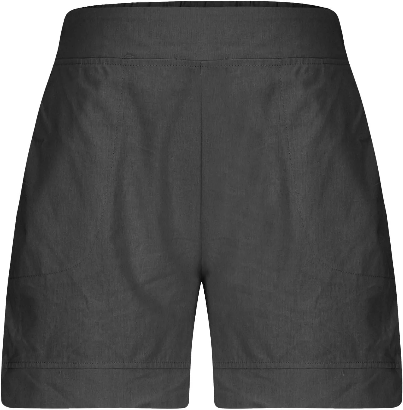Linen Shorts for Women 2025 High Waisted Elastic Straight Casual Shorts Summer Outdoor Pants with Pockets