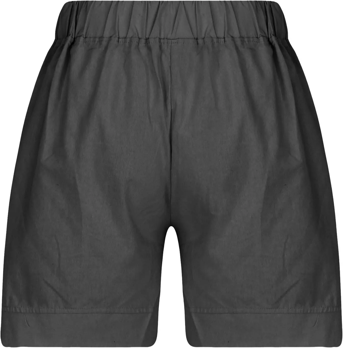 Linen Shorts for Women 2025 High Waisted Elastic Straight Casual Shorts Summer Outdoor Pants with Pockets