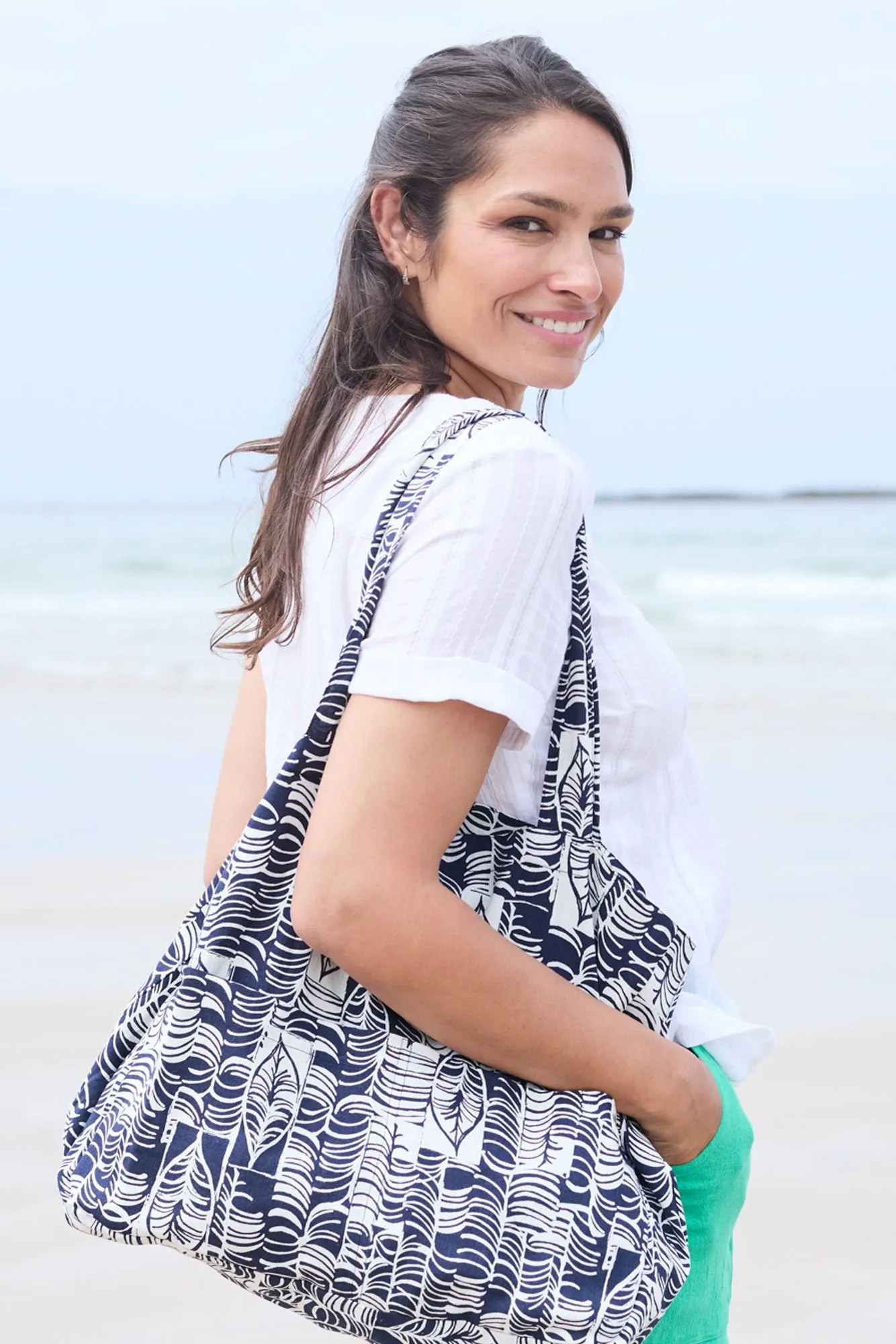 Linen Tote  Bag Birch