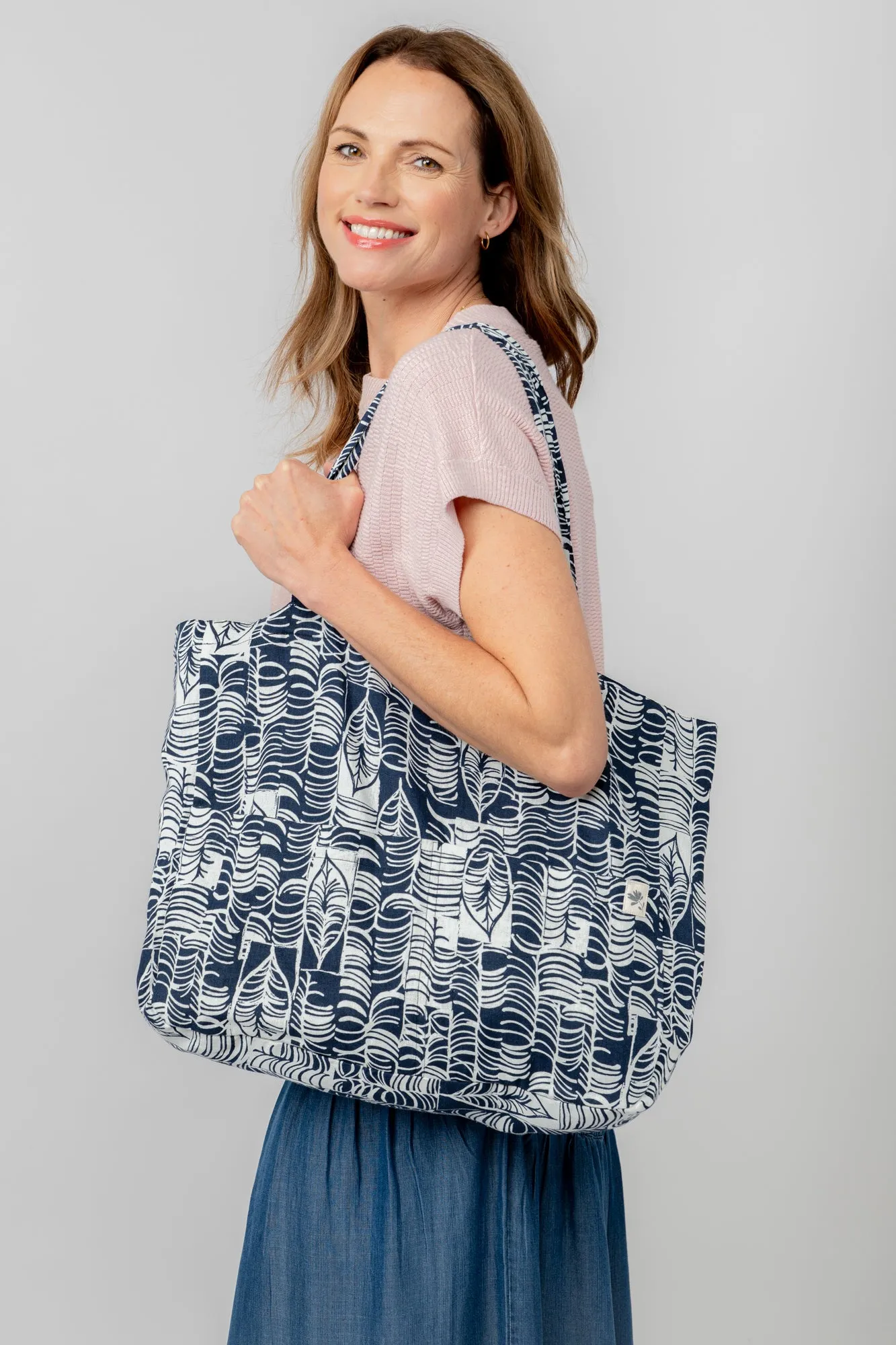 Linen Tote  Bag Birch
