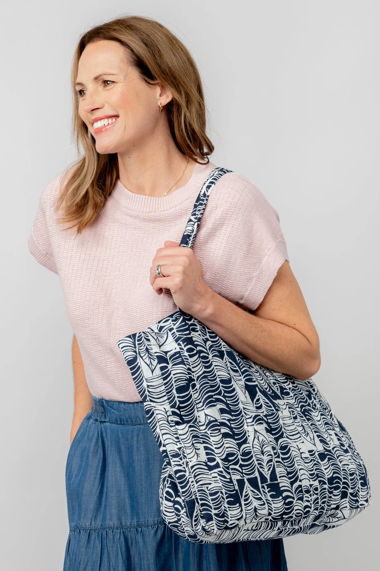 Linen Tote  Bag Birch