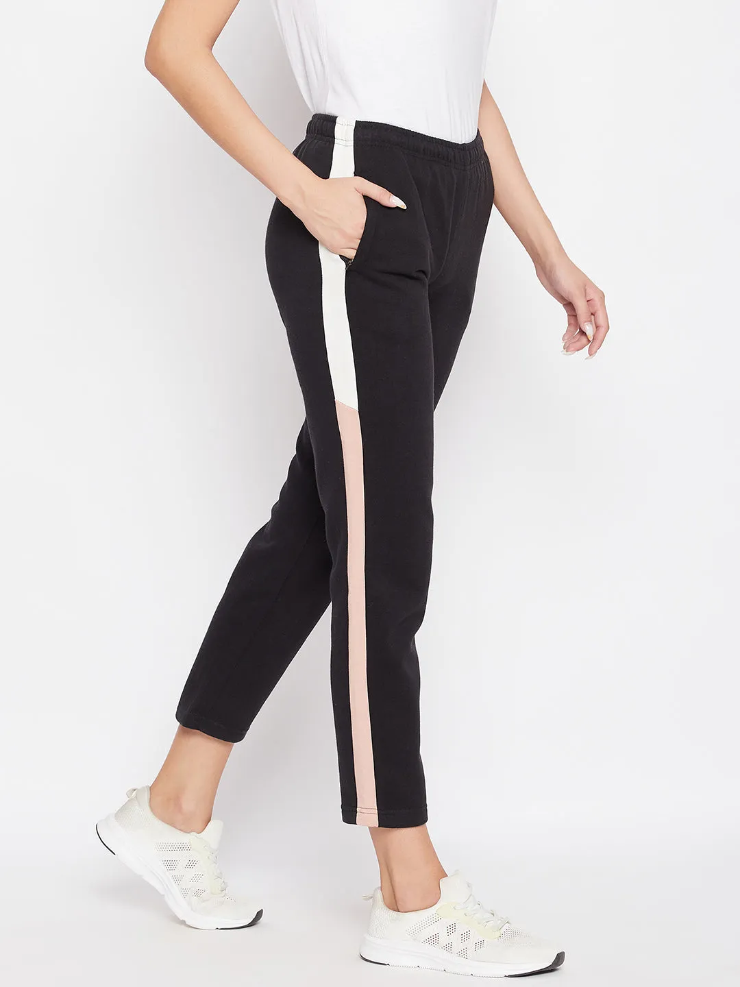 Livfree Women's Color Blocked Trackpants - Black