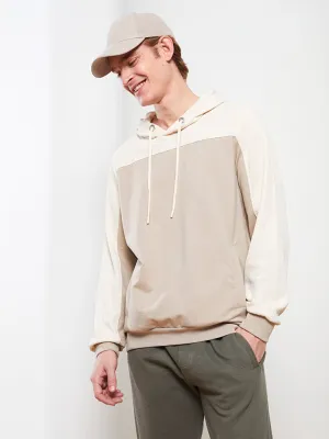 Long Sleeve Color Blocked Men's Hoodie