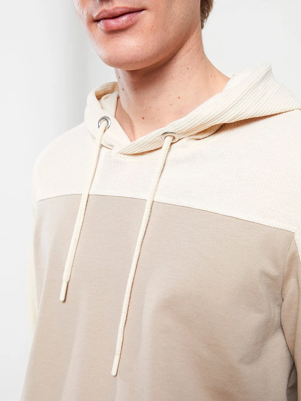 Long Sleeve Color Blocked Men's Hoodie