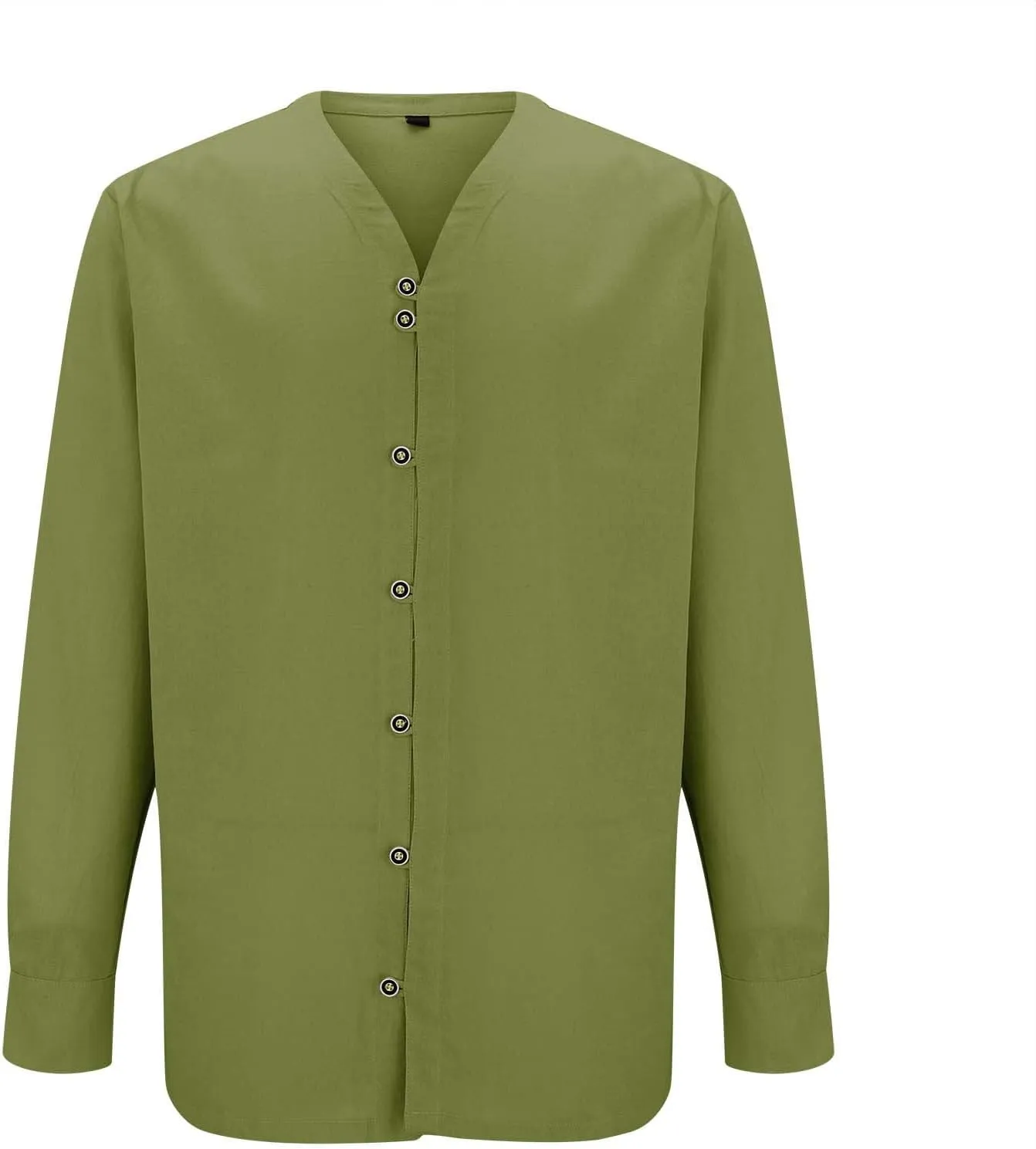 Long Sleeve Cotton Linen Shirt for Men Lightweight Breathable Casual Travel Tops Muscle Fit Combat Fashion Button Down Shirts