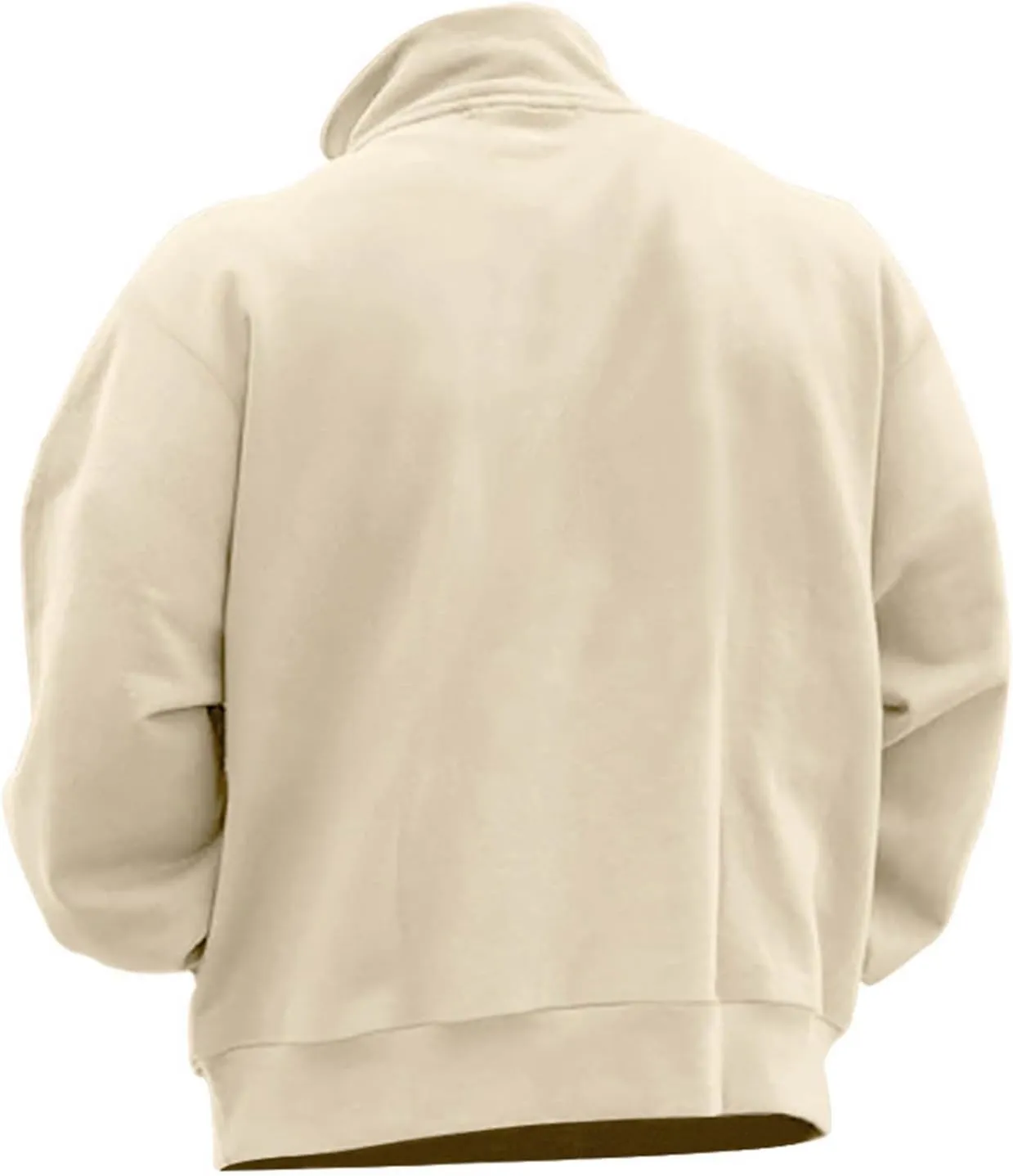 Long Sleeve Sweatshirts for Men Loose Stylish Turtleneck Quarter Zip Pullover Shirt Vintage Comfy Fishing Sweatshirt