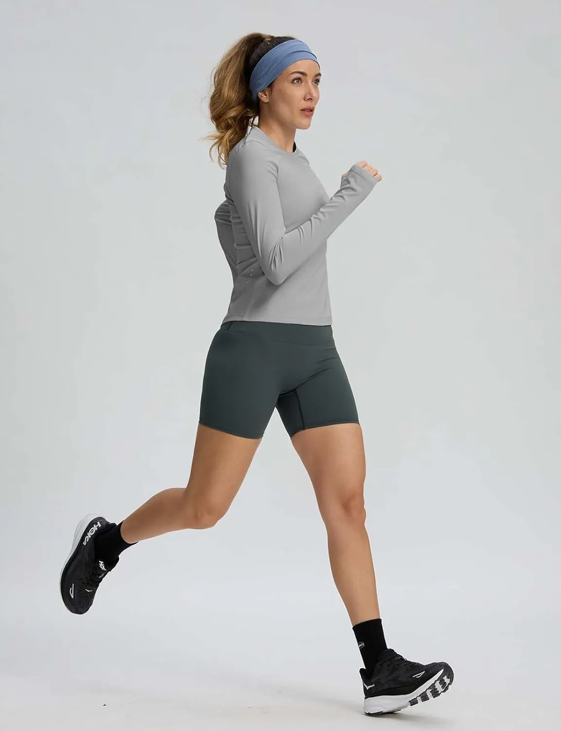 Long Sleeve Workout Tops for Women Lightweight Running Shirts Quick Dry Athletic Shirts Active Exercise