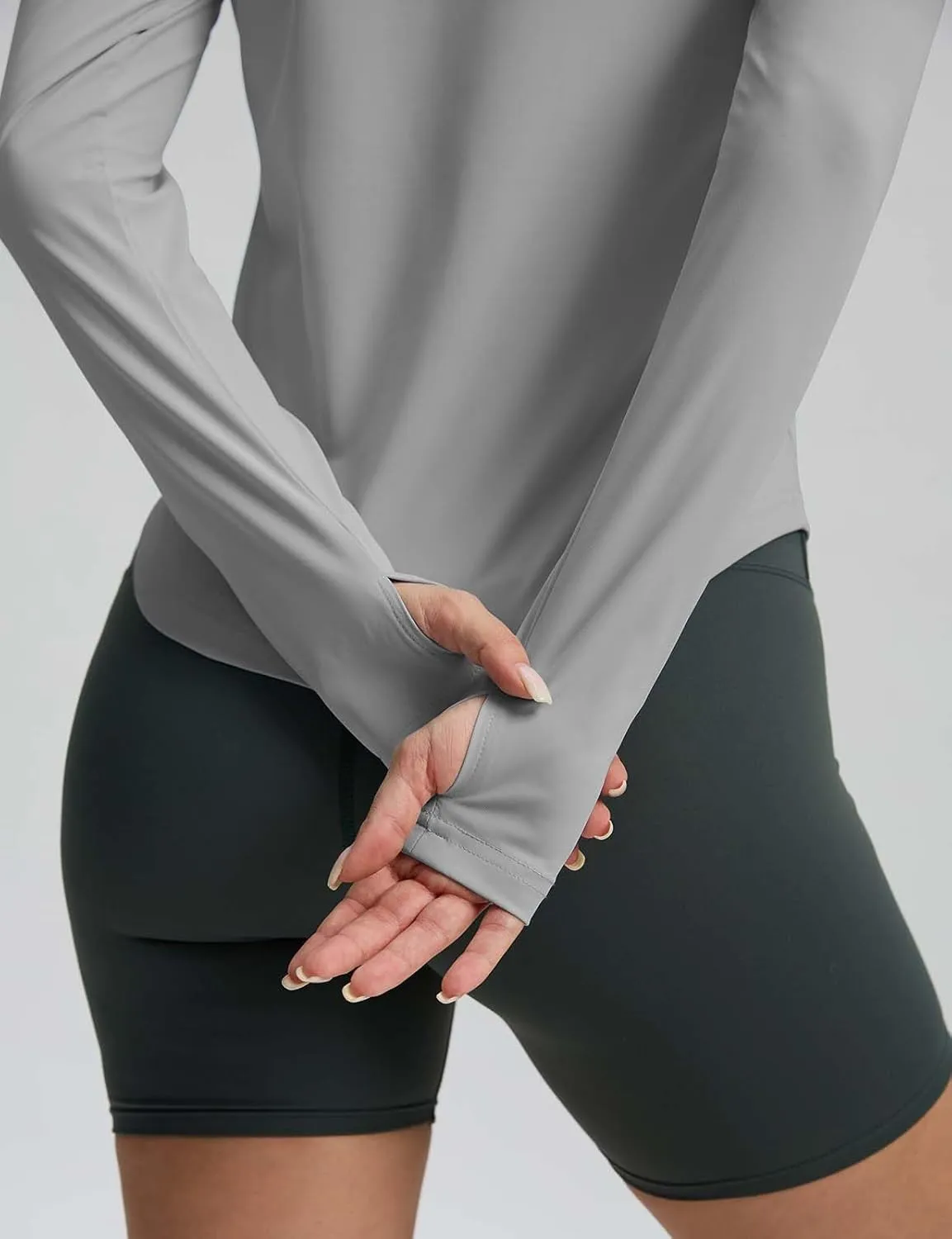 Long Sleeve Workout Tops for Women Lightweight Running Shirts Quick Dry Athletic Shirts Active Exercise
