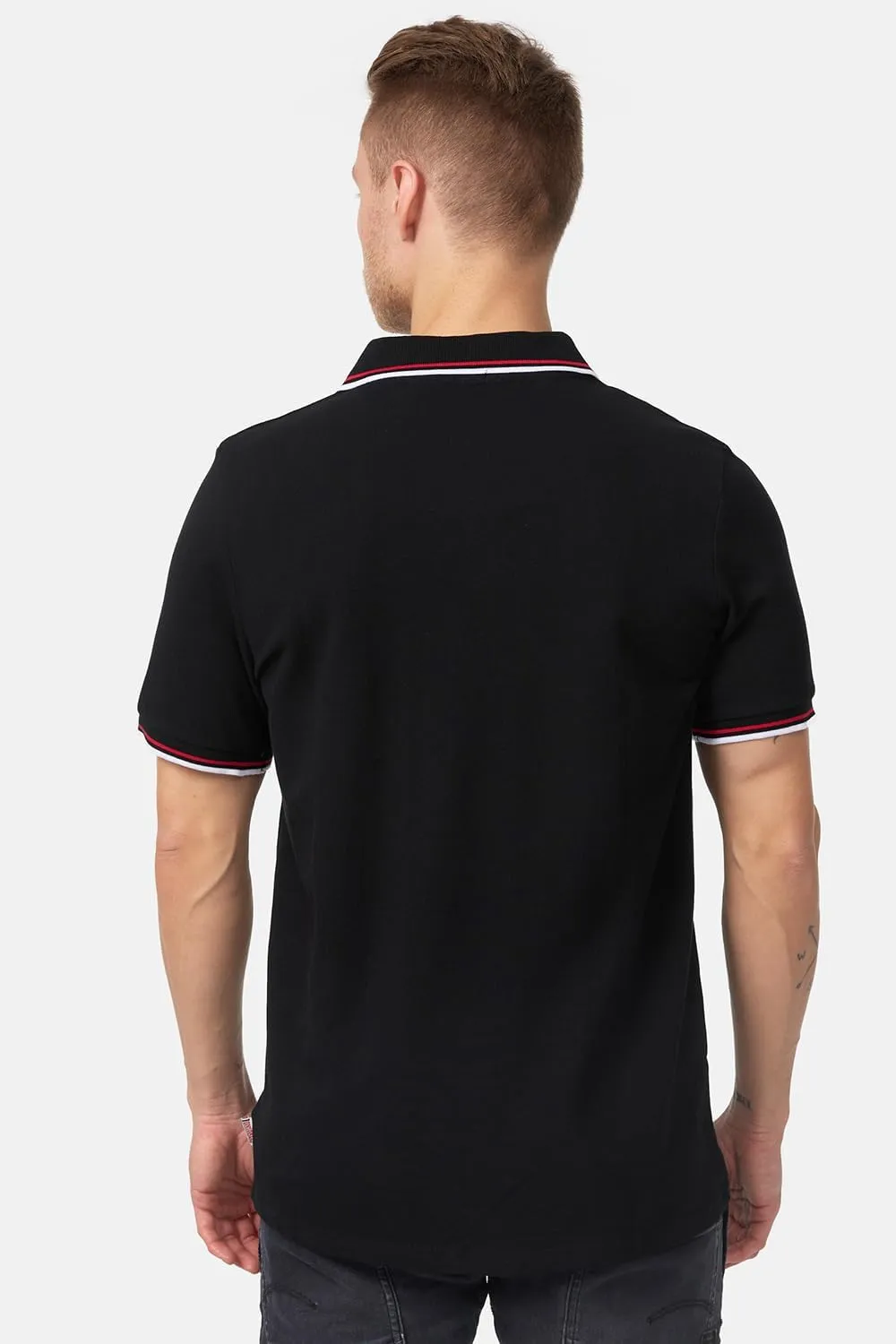 Lonsdale Classic Men's Polo Shirt Embroidered Logo 100% Cotton Pique Slim-Fit