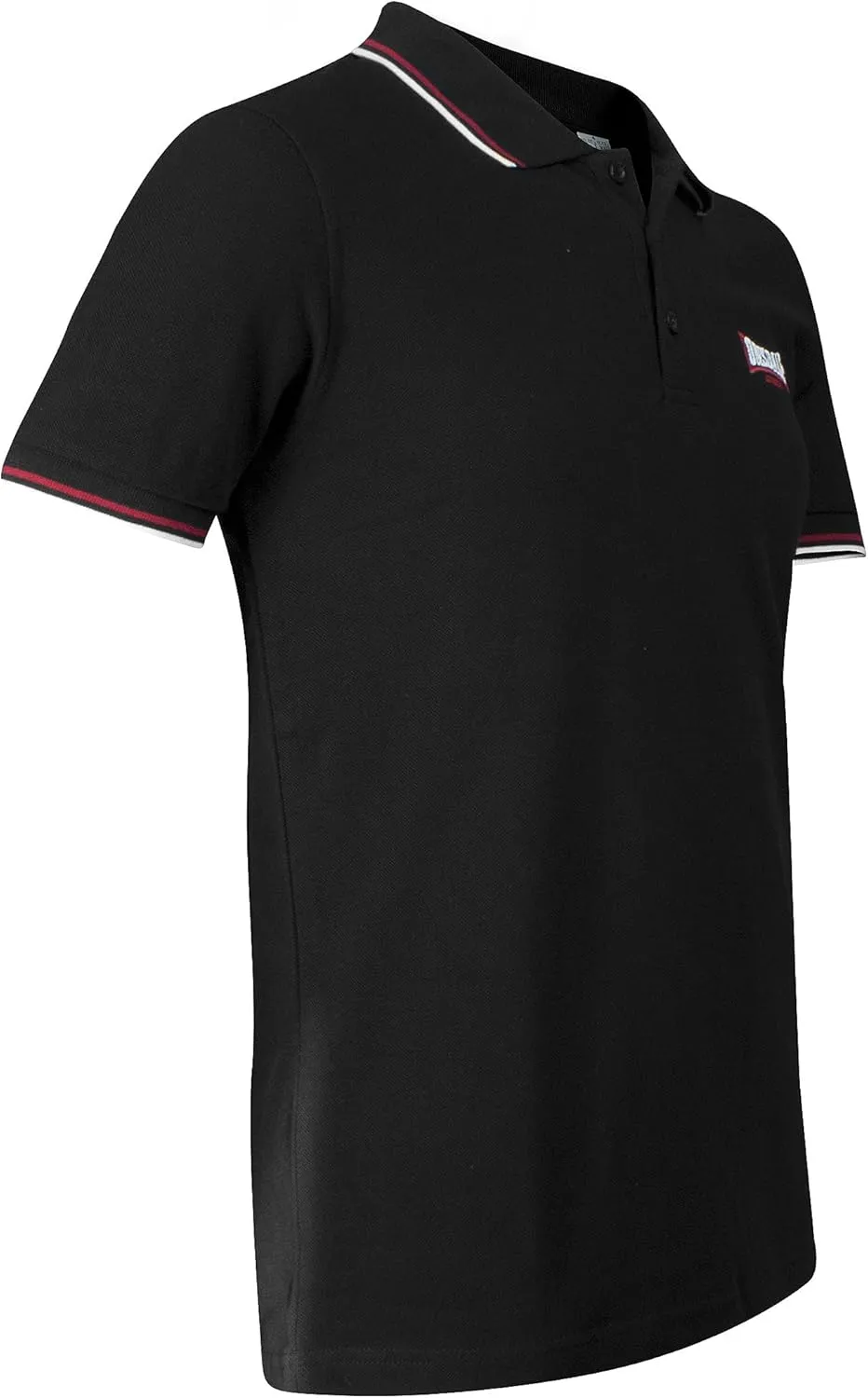 Lonsdale Classic Men's Polo Shirt Embroidered Logo 100% Cotton Pique Slim-Fit