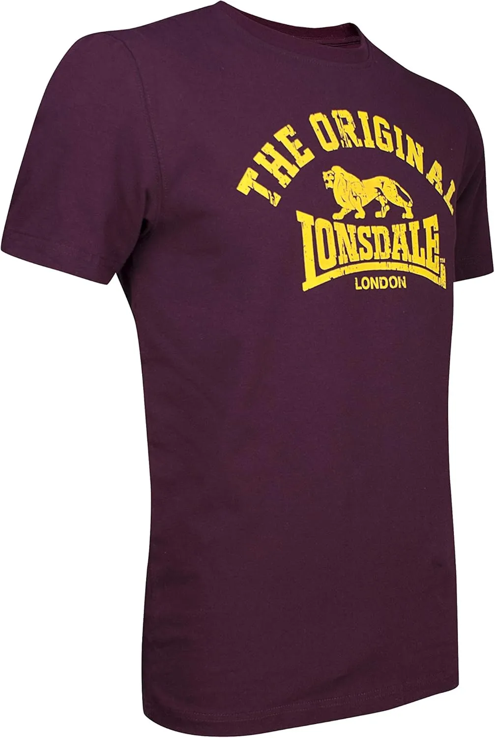 Lonsdale Men´s T-Shirt Oxblood The Original Lion Regular-Fit
