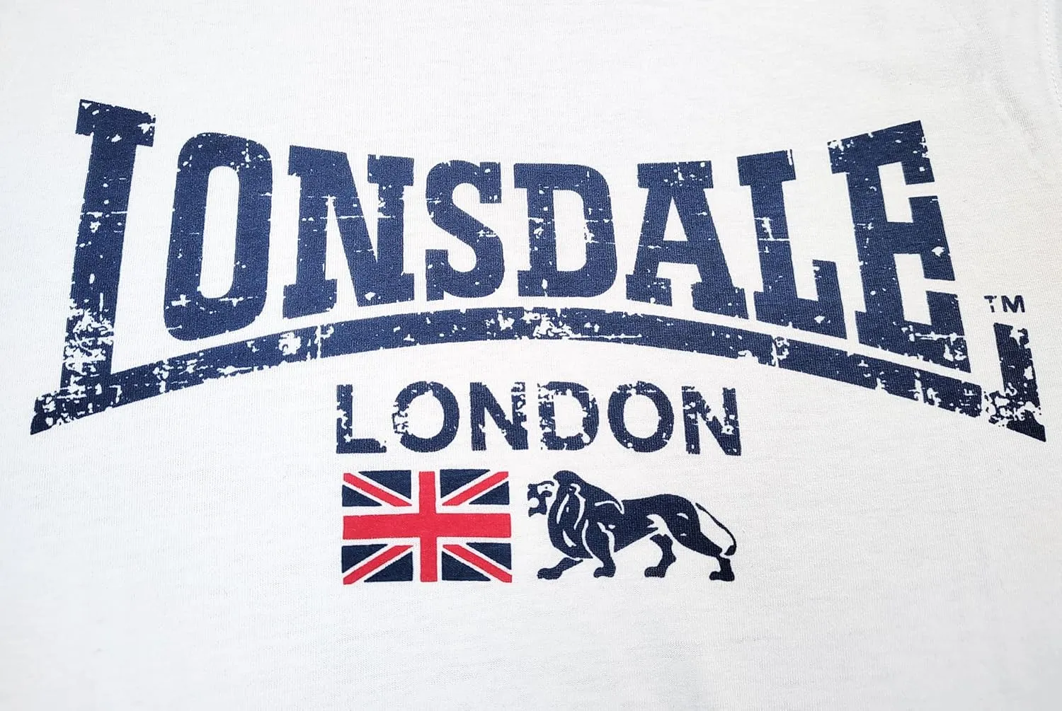 Lonsdale Mens Twin Pack Black & White T-Shirt with Lion and Union Jack Logo Pack of 2