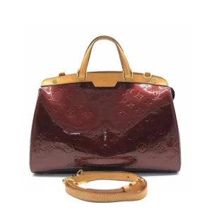 Louis Vuitton Brea Patent Leather Two-Way Bag in Burgundy