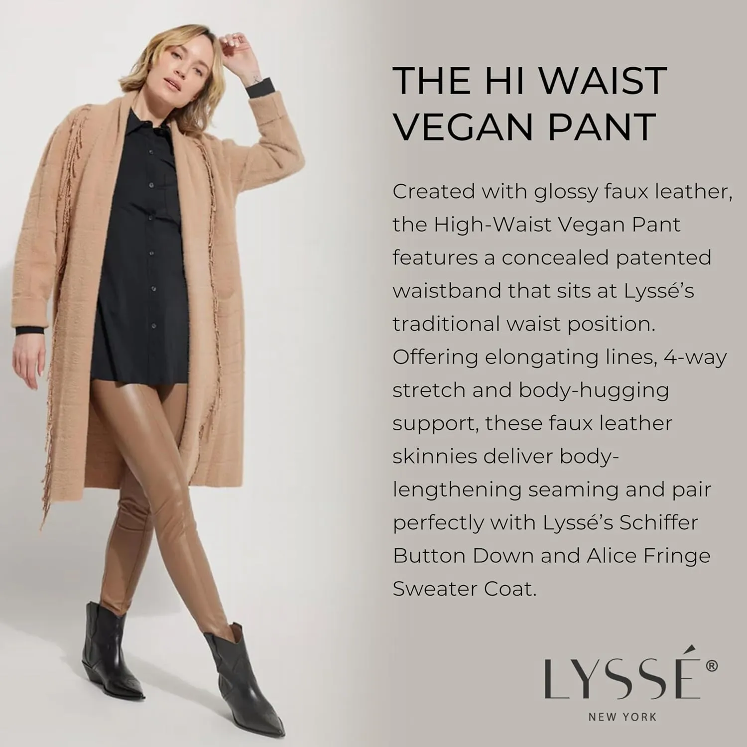 Lyssé Women's Plus Size Hi Waist Vegan Legging
