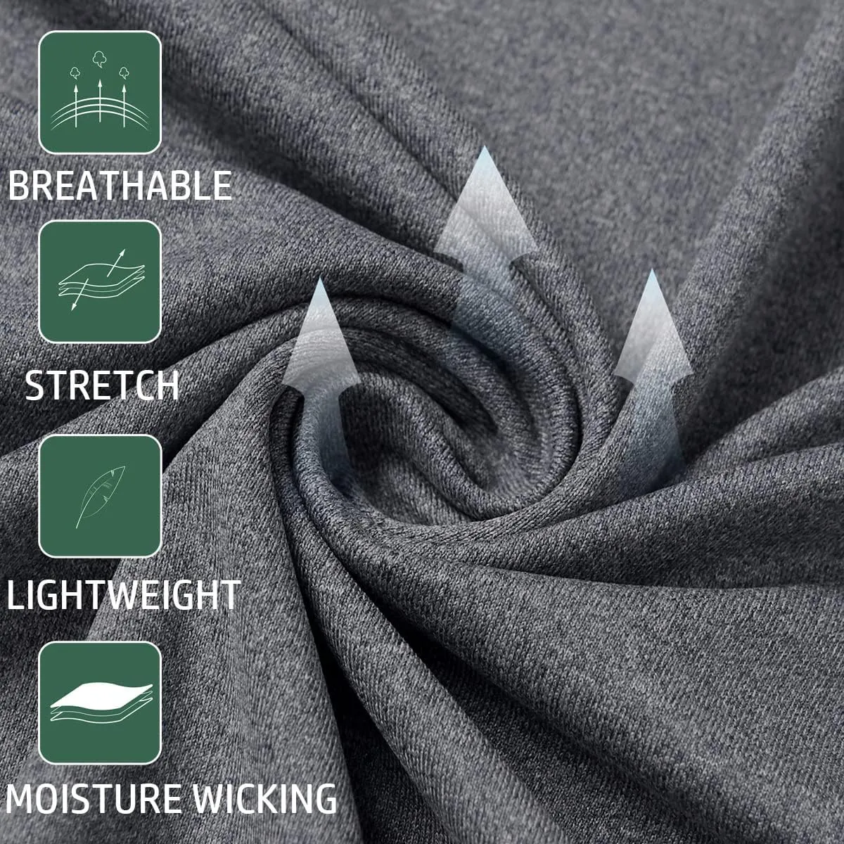 MANSDOUR Men's Quick-Dry Active Sports Shirts Quarter Zip Long Sleeve Running Pullover Tops Outdoor Sweatshirt