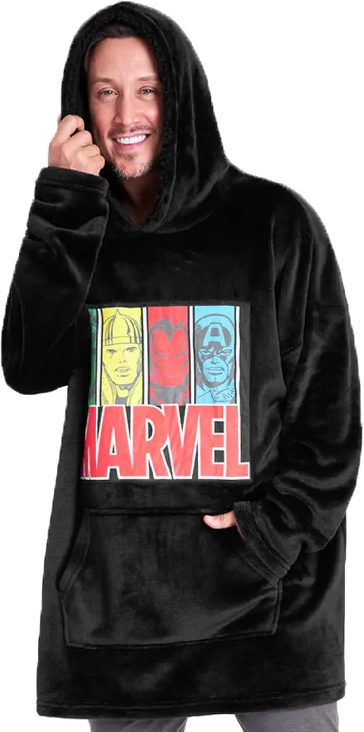 Marvel Blanket Hoodie,Soft and Comfortable Oversized Hoodie for Men and Women,Trendy Wearable Blanket Adults & Teens Can Wear