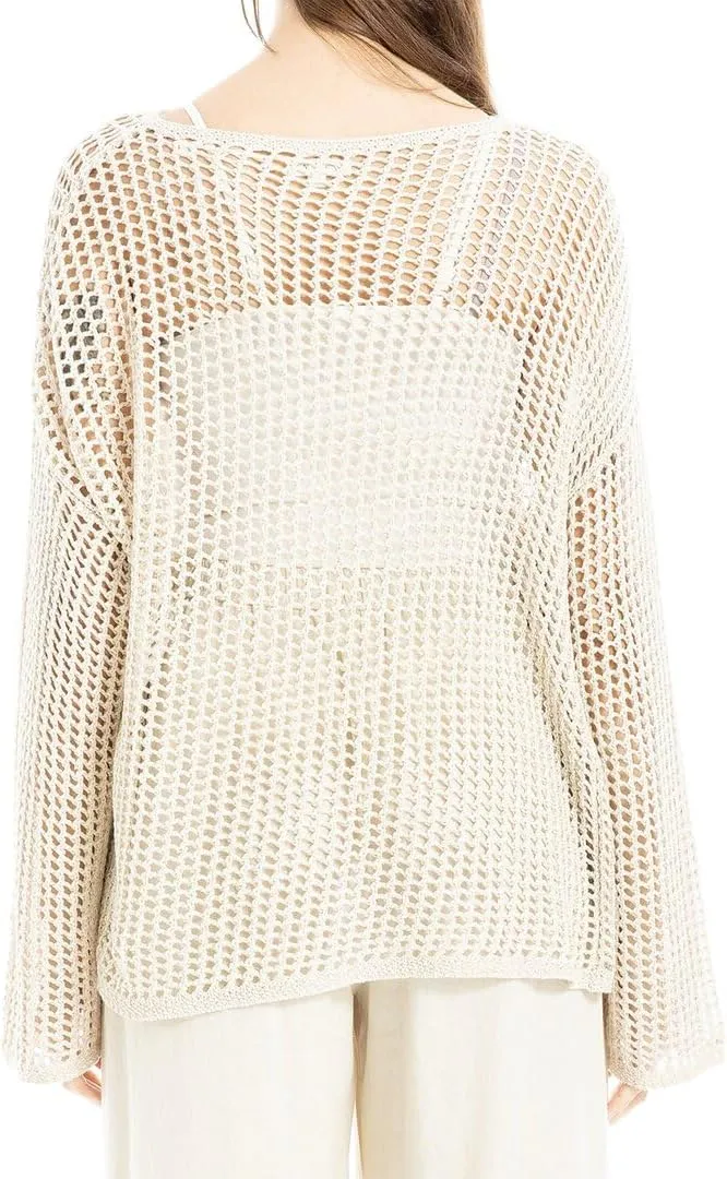 Max Studio Linen-Blend Cardigan