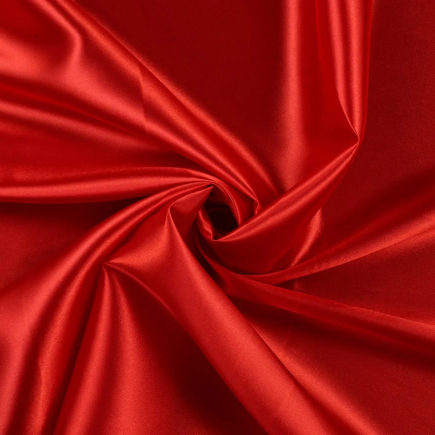 MDS Pack of 10 Yard Charmeuse Satin Fabric for Wedding Arch Drapery Panel Party Event Banquet Decoration Home Curtain Dress DIY Crafts Costumes Apparel Bridal Silky Sateen 44" Wide - Red