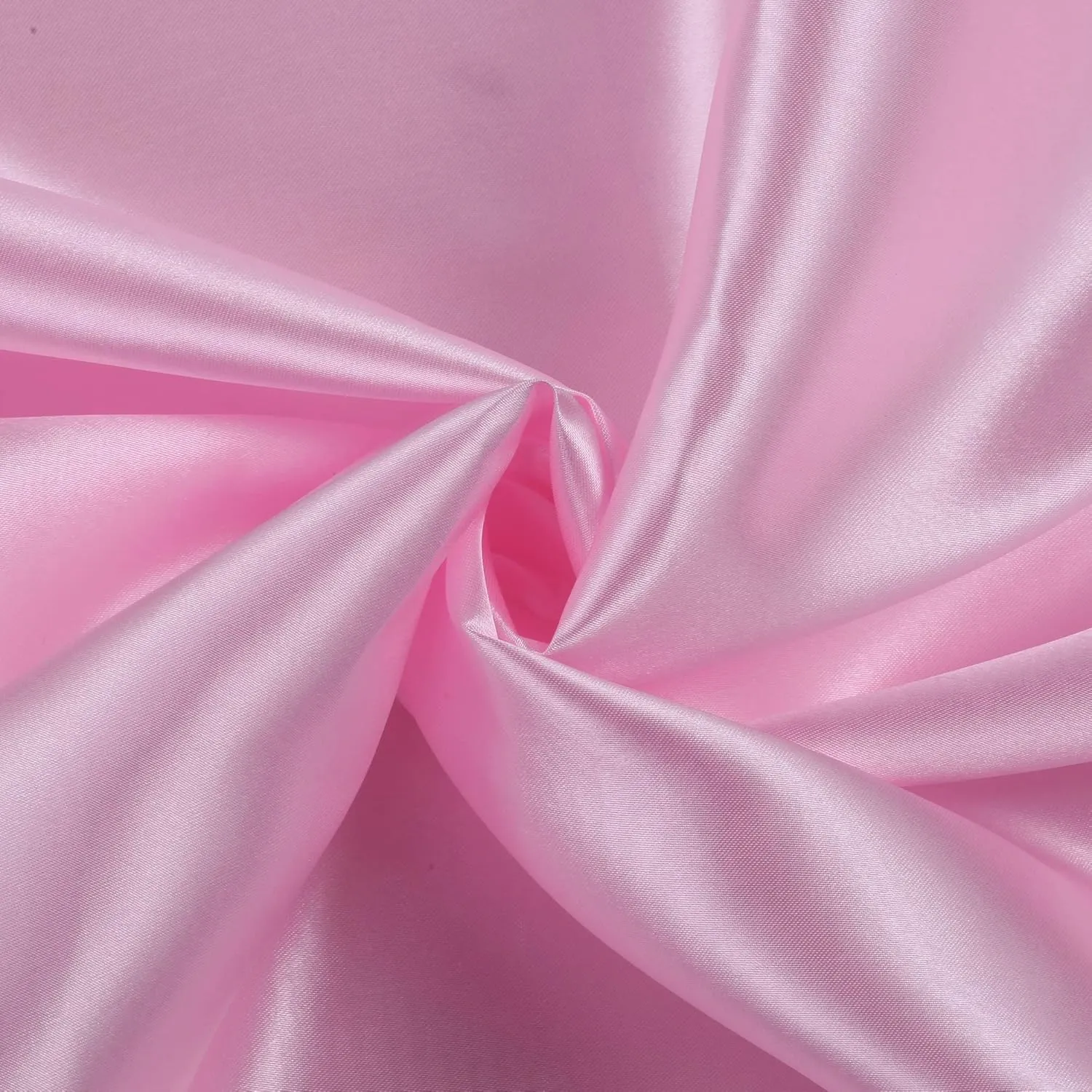 MDS Pack of 5 Yard Charmeuse Satin Fabric for Wedding Arch Drapery Panel Party Event Banquet Decoration Home Curtain Dress DIY Crafts Costumes Apparel Bridal Silky Sateen 44" Wide - Pink