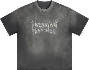 Men's Graphic Tees Shirt Unisex Short Sleeve Cotton Vintage Oversized Shirts Loose Streetwear Casual Tee Top