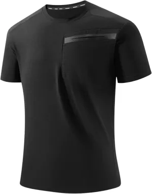 Mens Ice Silk Shirts Summer Lightweight Quick Dry Crewneck Short Sleeve Tees Blouse Casual Moisture Wicking Gym Tops