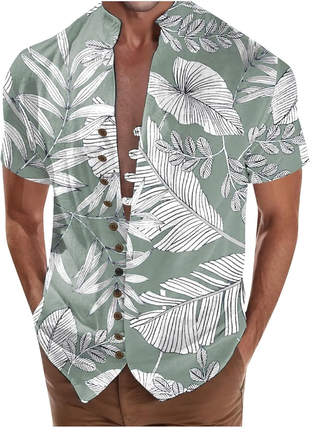 Men's Muscle Fit Dress Shirts Long Sleeve Buttons Down Solid Plain Roll Up Sleeve Summer Beach Shirts Casual Long