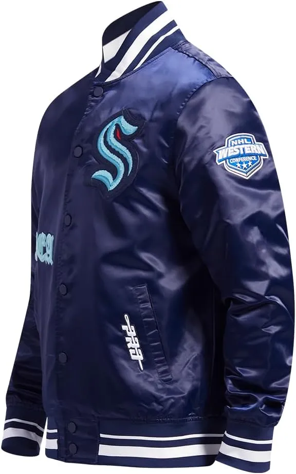 Mens NHL Old English Satin Jacket